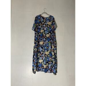 Shein 4X Floral Midi Dress | Cottagecore Picnic Dress | Plus Size | Moody